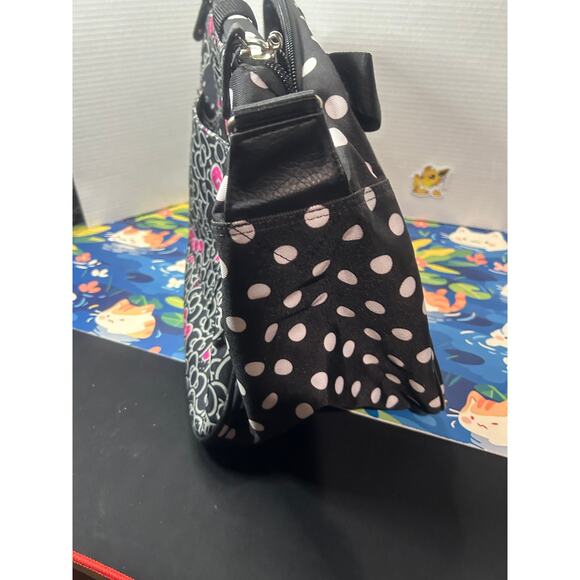 Sanrio 2013 Hello Kitty Pink Black Polka Dots Duffle Bag main image 5